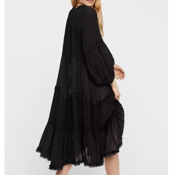 Free People In the Moment Dress Black Boho - Picture 1 of 14